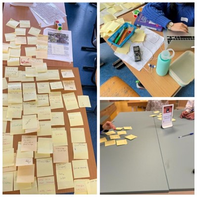 kinderen aan de slag tijdens concept mapping-sessies